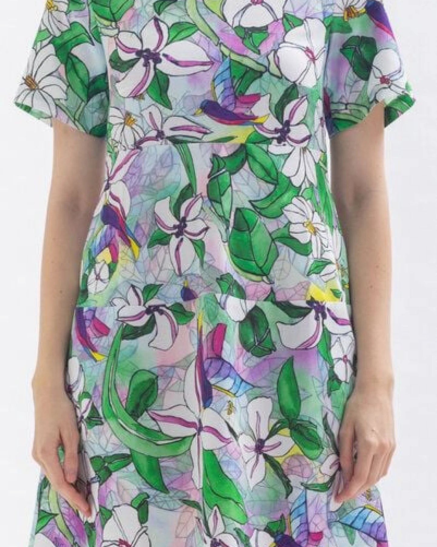 Studio Hertzberg Blumenkleid "EL-VIRAA" aus Bio Baumwolle & Lyocell – Ansicht 2
