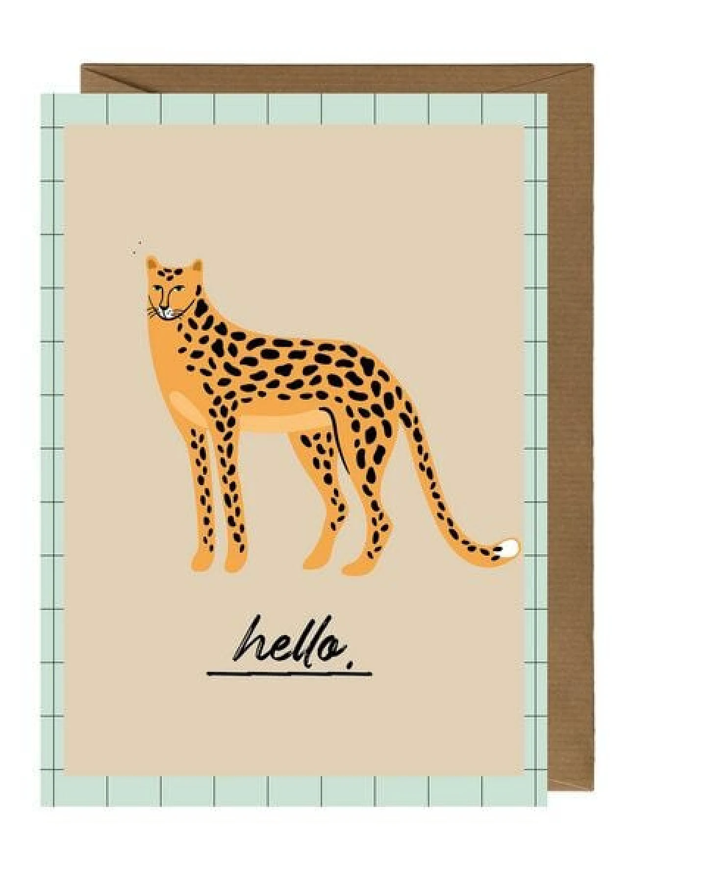 dabelino Veganes Geschenkpapier Set "Leopard/tropisch" mit Grußkarte – Ansicht 3