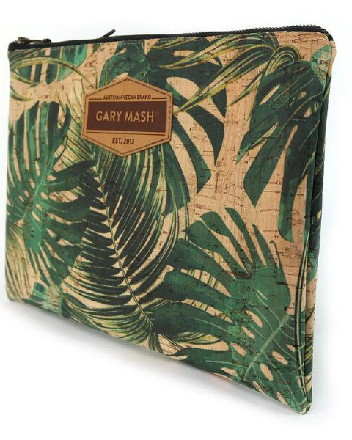 GARY MASH Kork Clutch Handtasche mit Palmenmuster – Ansicht 3