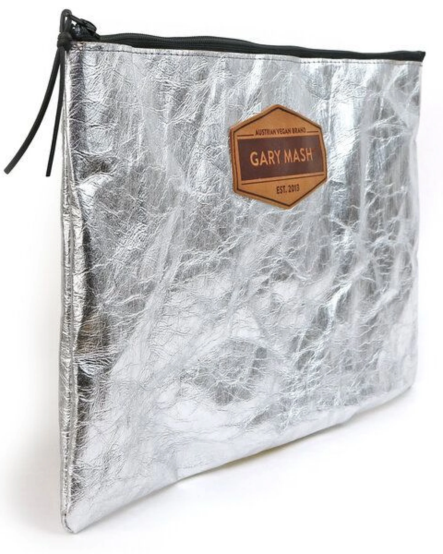 GARY MASH SnapPap Clutch Handtasche silber – Ansicht 2
