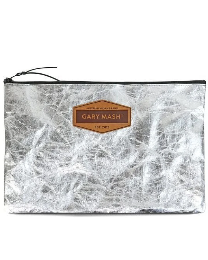 GARY MASH SnapPap Clutch Handtasche silber