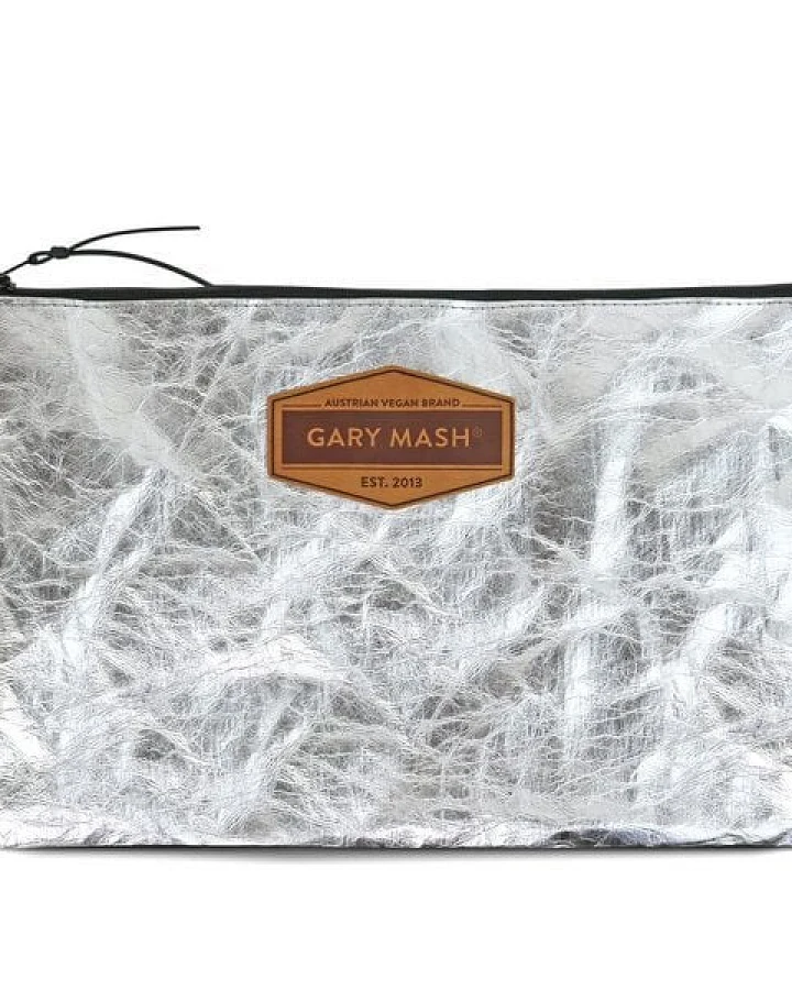 GARY MASH SnapPap Clutch Handtasche silber