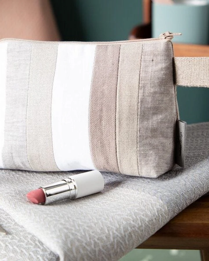 nahtur-design Kosmetiktasche aus 100% Leinen
