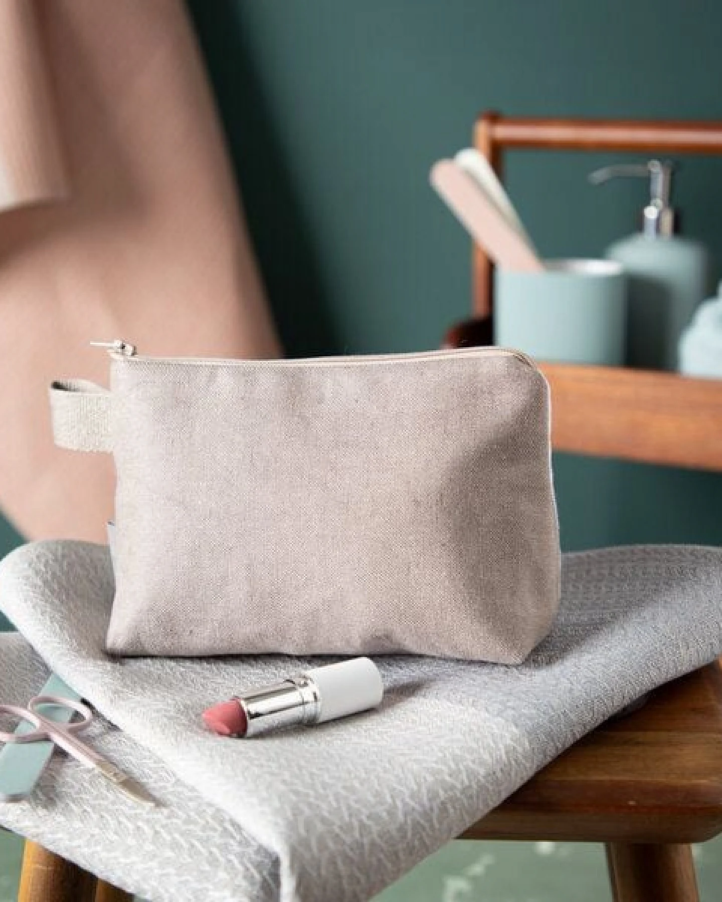 nahtur-design Kosmetiktasche aus 100% Leinen – Ansicht 3