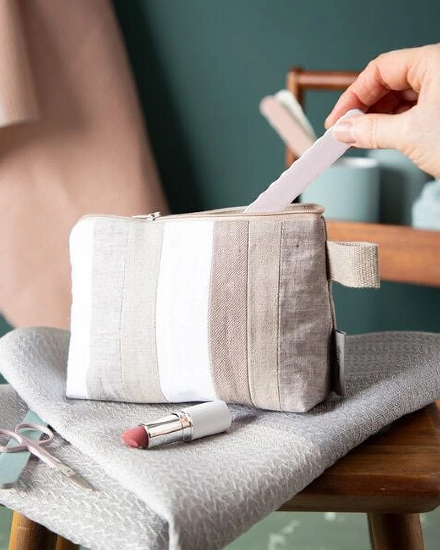 nahtur-design Kosmetiktasche aus 100% Leinen – Ansicht 4