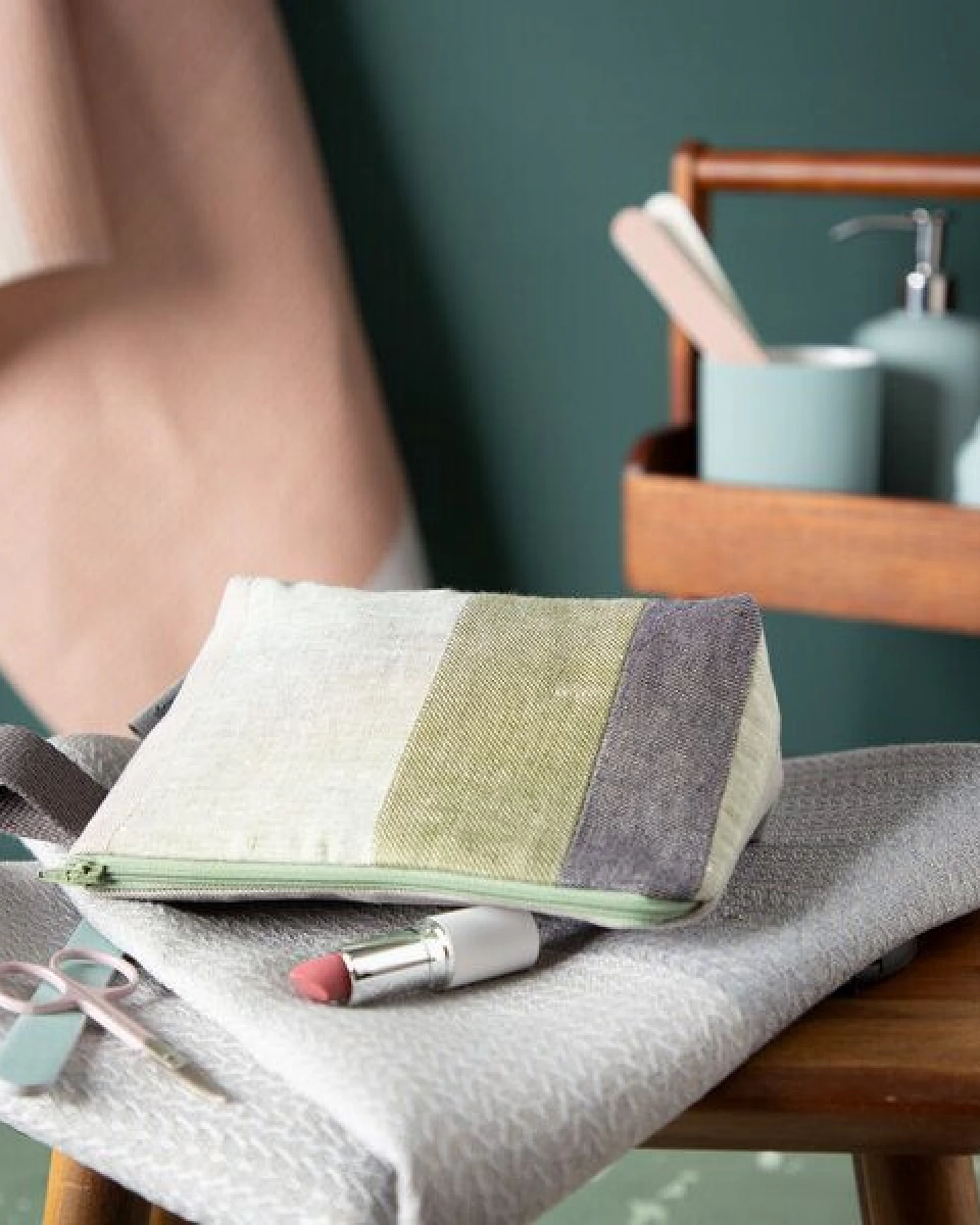 nahtur-design Kosmetiktasche aus 100% Leinen – Ansicht 2