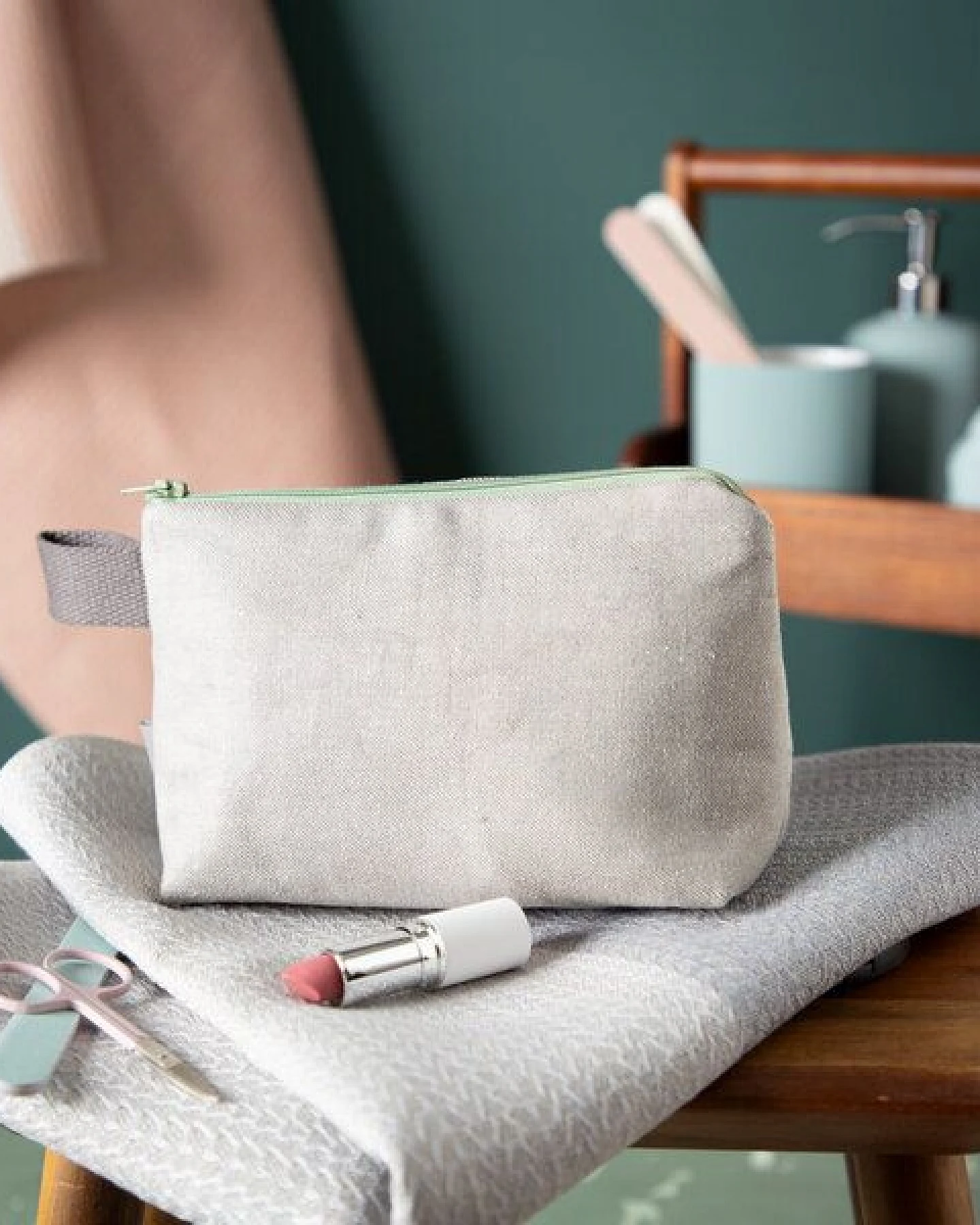 nahtur-design Kosmetiktasche aus 100% Leinen – Ansicht 3