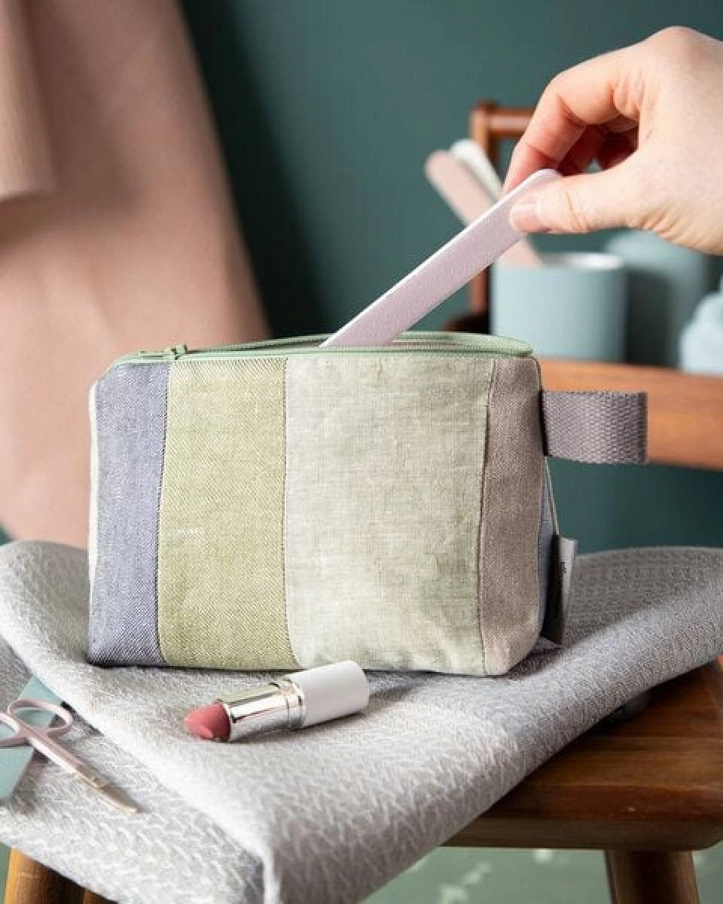 nahtur-design Kosmetiktasche aus 100% Leinen – Ansicht 4