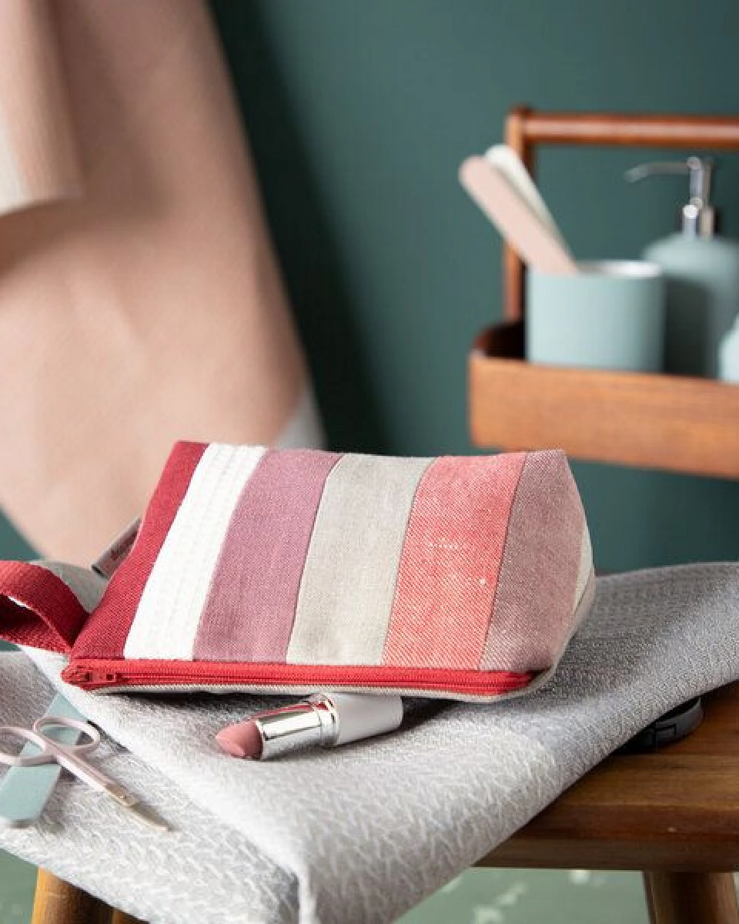 nahtur-design Kosmetiktasche aus 100% Leinen – Ansicht 2