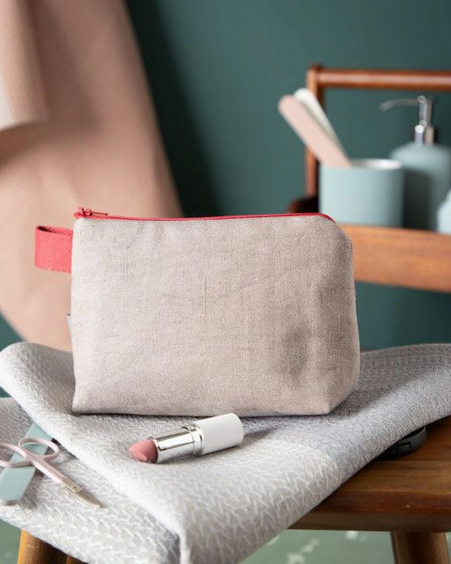 nahtur-design Kosmetiktasche aus 100% Leinen – Ansicht 4