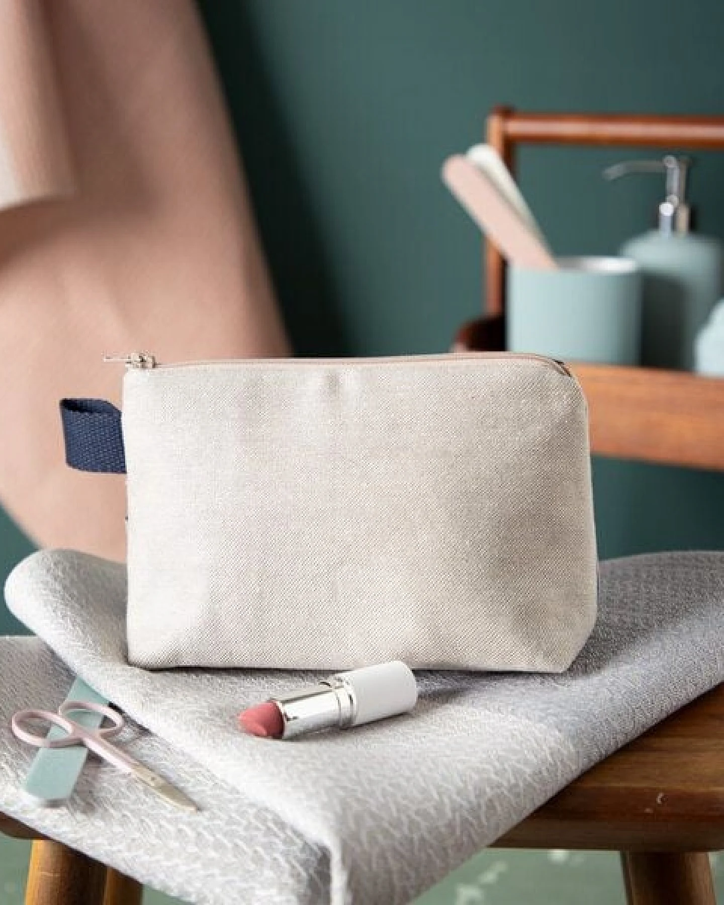 nahtur-design Kosmetiktasche aus 100% Leinen – Ansicht 3