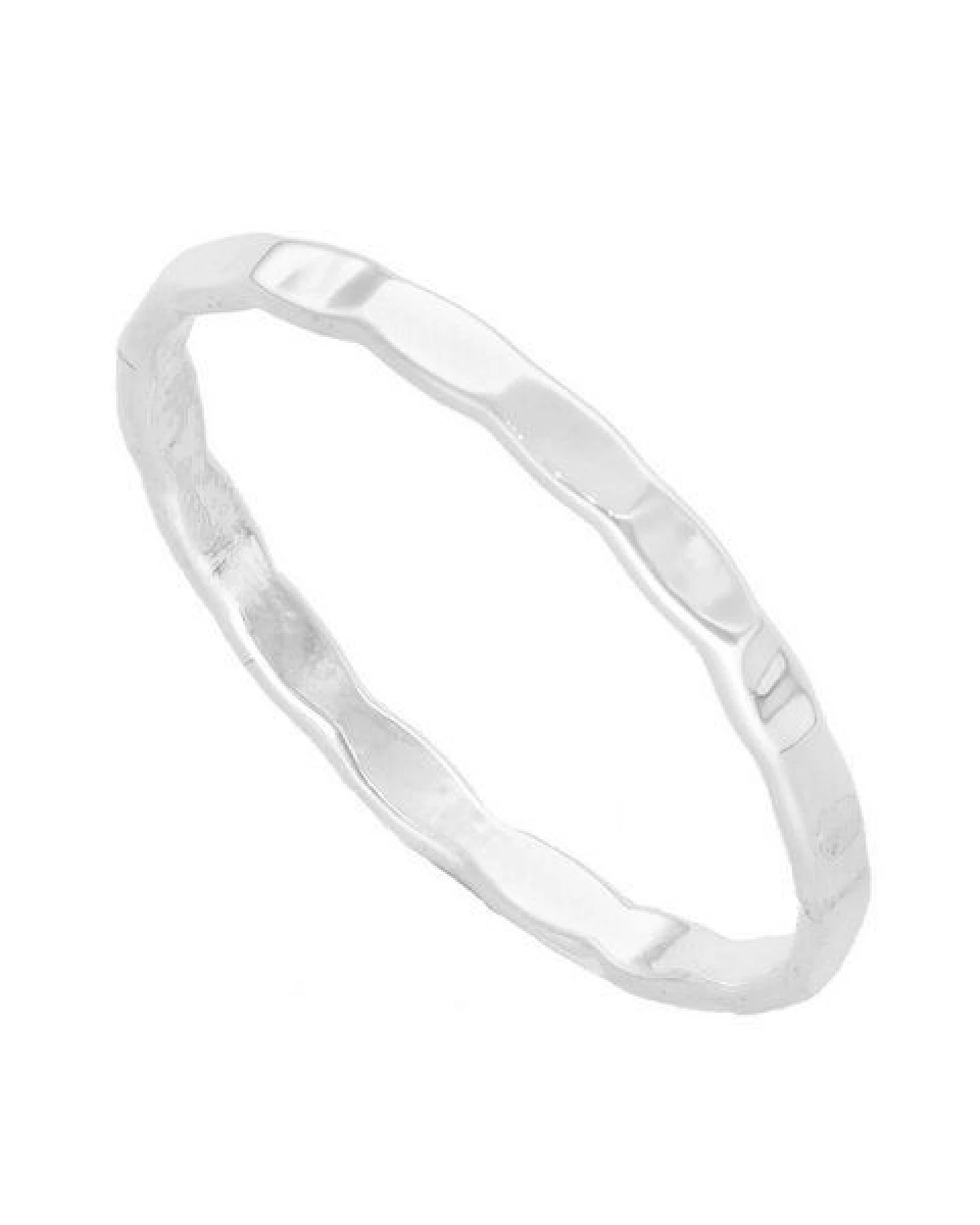 pakilia Silber ring schlicht gehämmert Fair-Trade und handmade – Ansicht 2