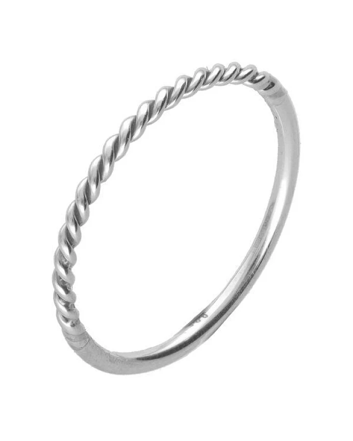 pakilia Silber Ring gedreht Fair-Trade und handmade