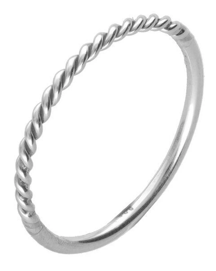 pakilia Silber Ring gedreht Fair-Trade und handmade