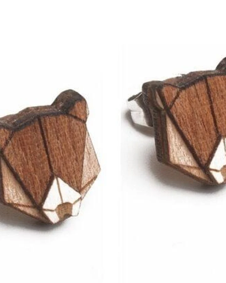 BeWooden Ohrstecker mit Holzdetails