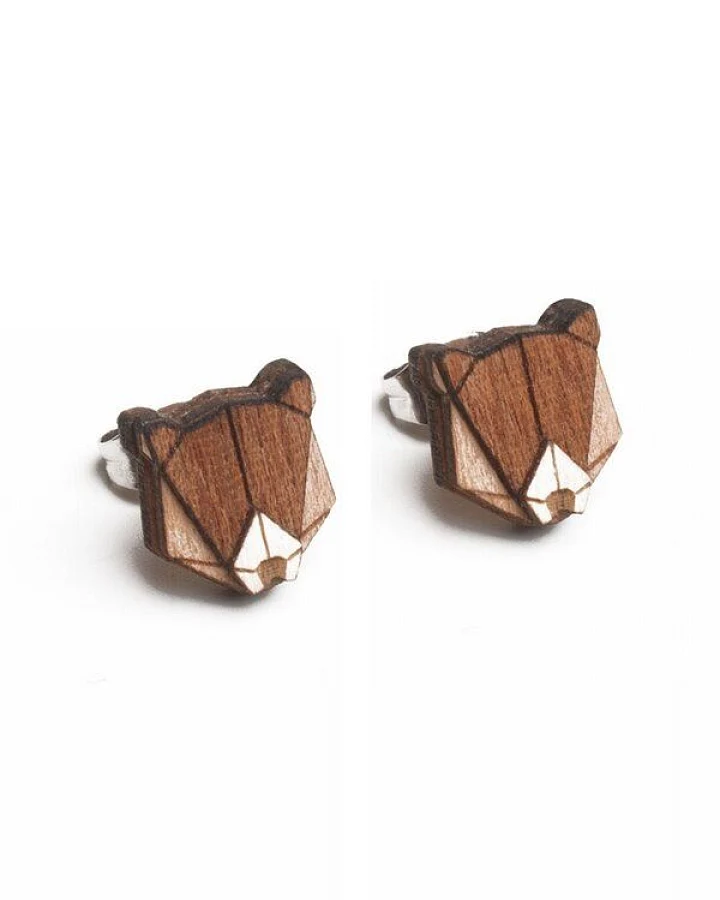 BeWooden Ohrstecker mit Holzdetails