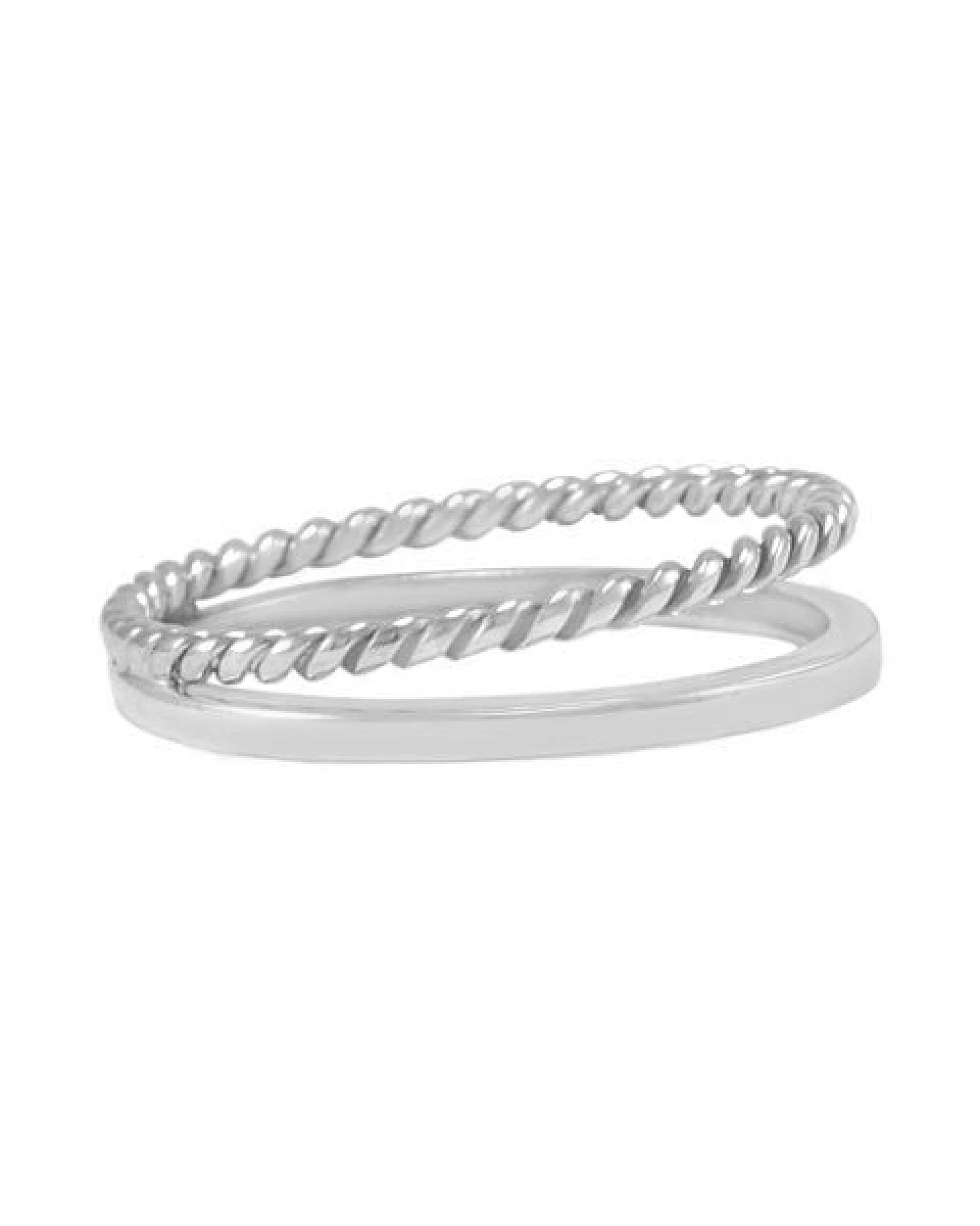 pakilia Silber Ring Kordel doppel gedreht Fair-Trade und handmade Große US 7 – Ansicht 4