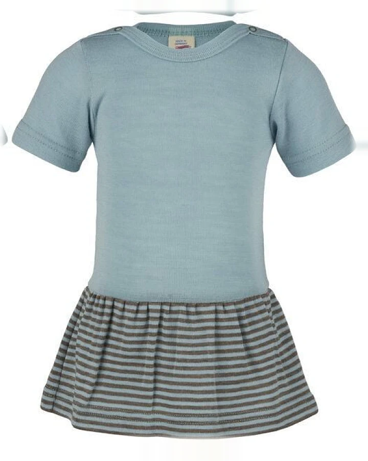 Engel natur Baby Body *Gletscher* kurzarm Wolle/Seide GOTS