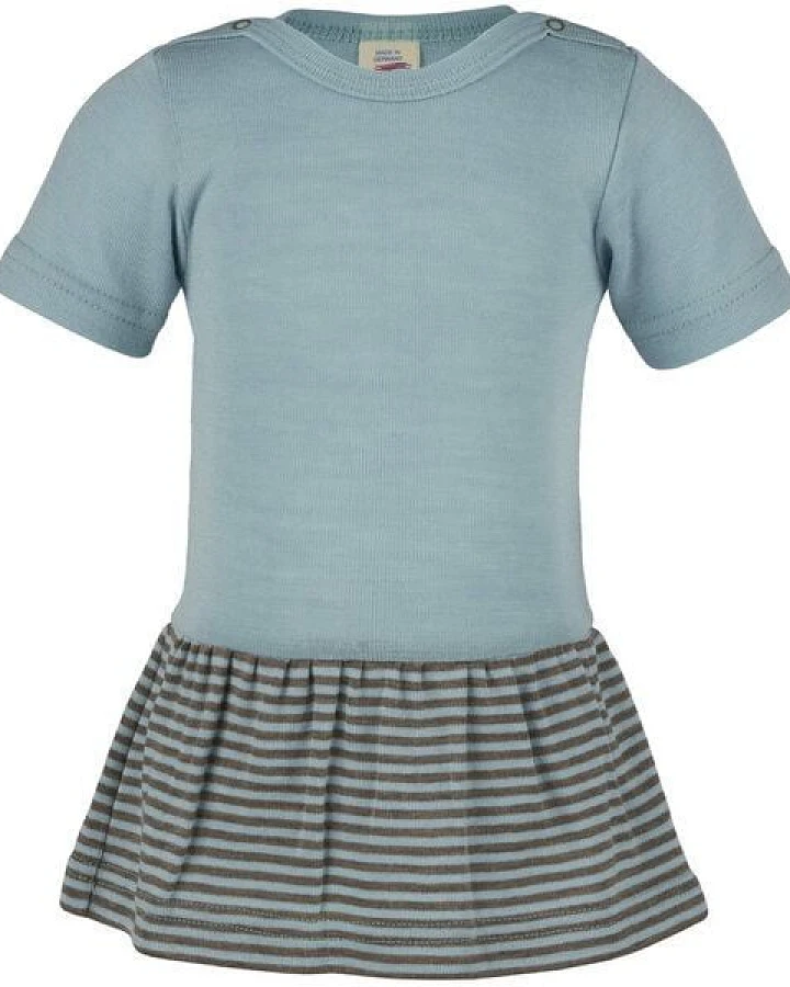 Engel natur Baby Body *Gletscher* kurzarm Wolle/Seide GOTS