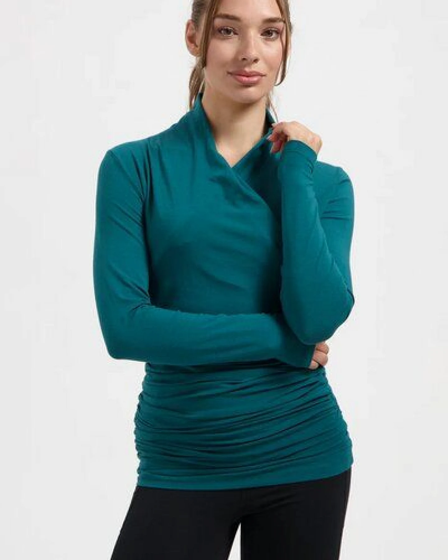Urban Goddess Langarm Yoga Shirt Good Karma – Ansicht 2