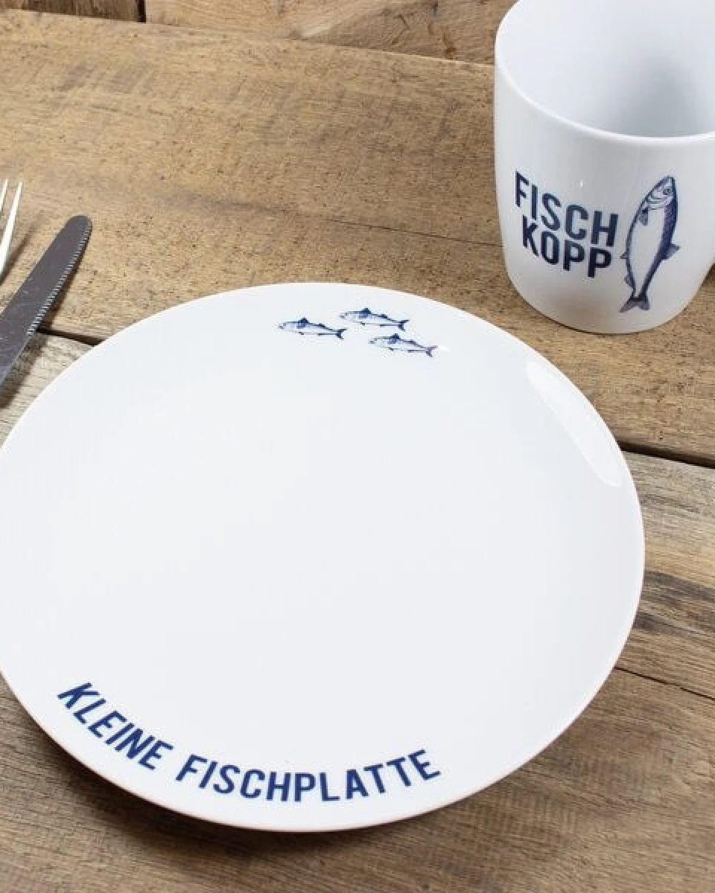 Bow & Hummingbird Porzellanteller Kleine Fischplatte – Ansicht 3