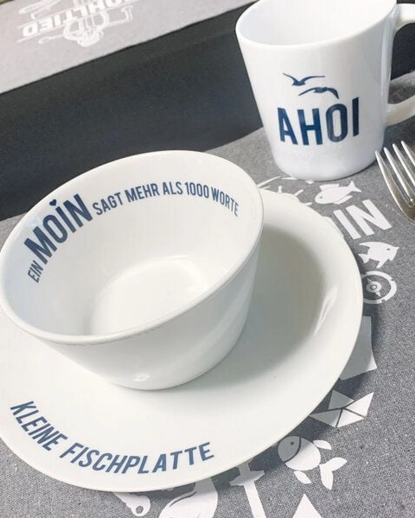 Bow & Hummingbird Porzellanteller Kleine Fischplatte – Ansicht 4