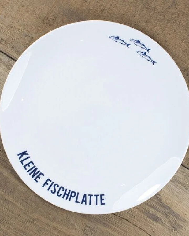 Bow & Hummingbird Porzellanteller Kleine Fischplatte