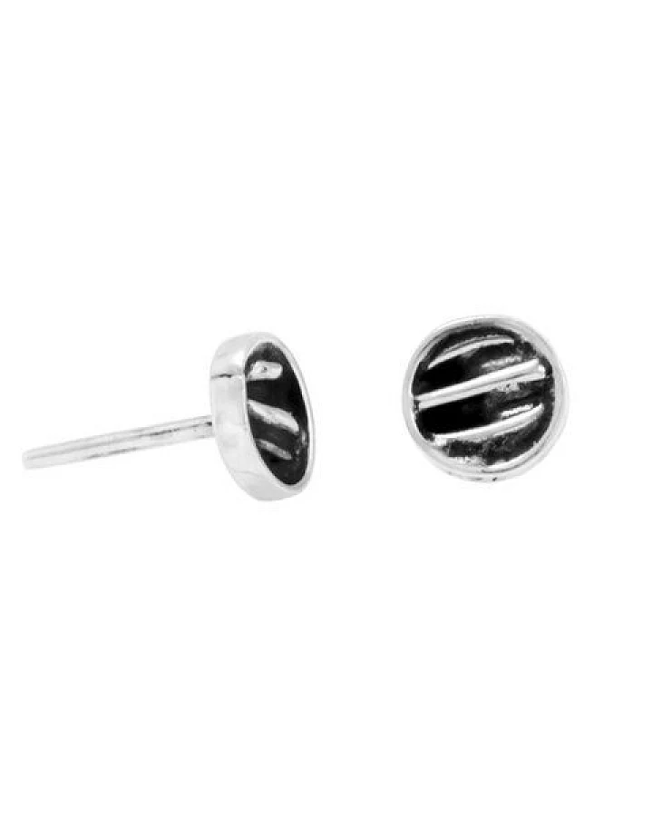 pakilia Ohrringe Silber Wellen rund Ohrstecker handmade sustainable Fair-Trade