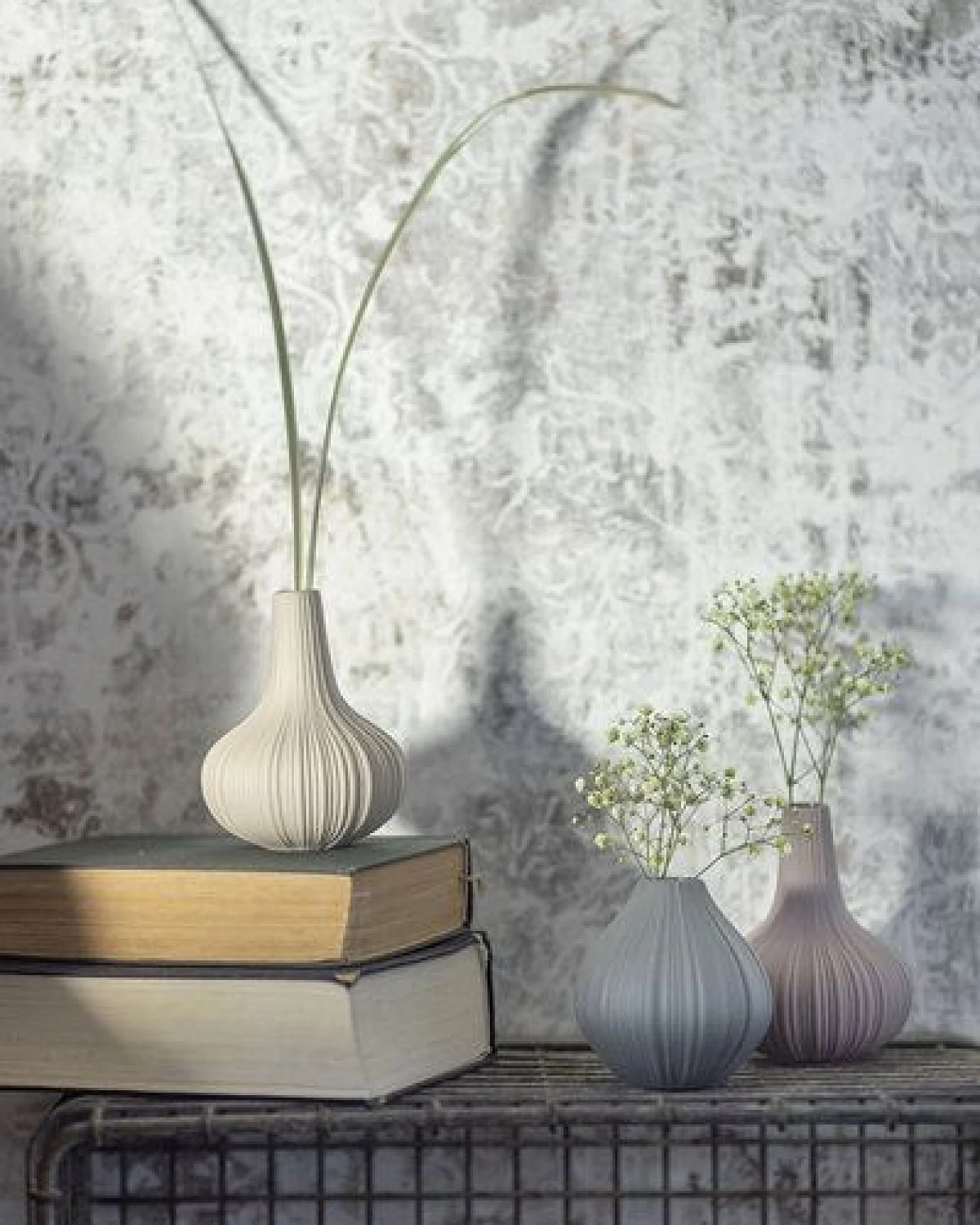 TRANQUILLO Vase Vintage aus mattem Steinzeug, Ø 9,6 × 12 cm – Ansicht 2