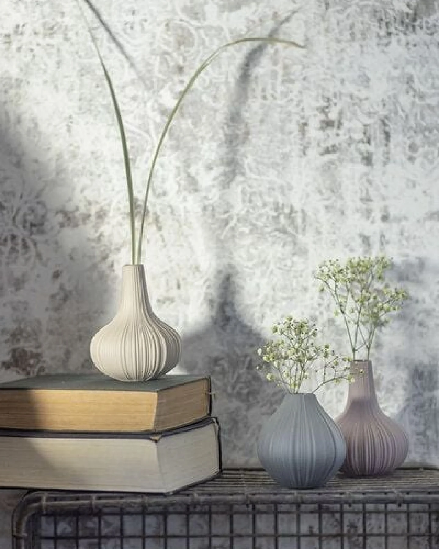 TRANQUILLO Vase Vintage aus mattem Steinzeug, Ø 9 × 9 cm (POR454, POR455, POR456, POR457) – Ansicht 3