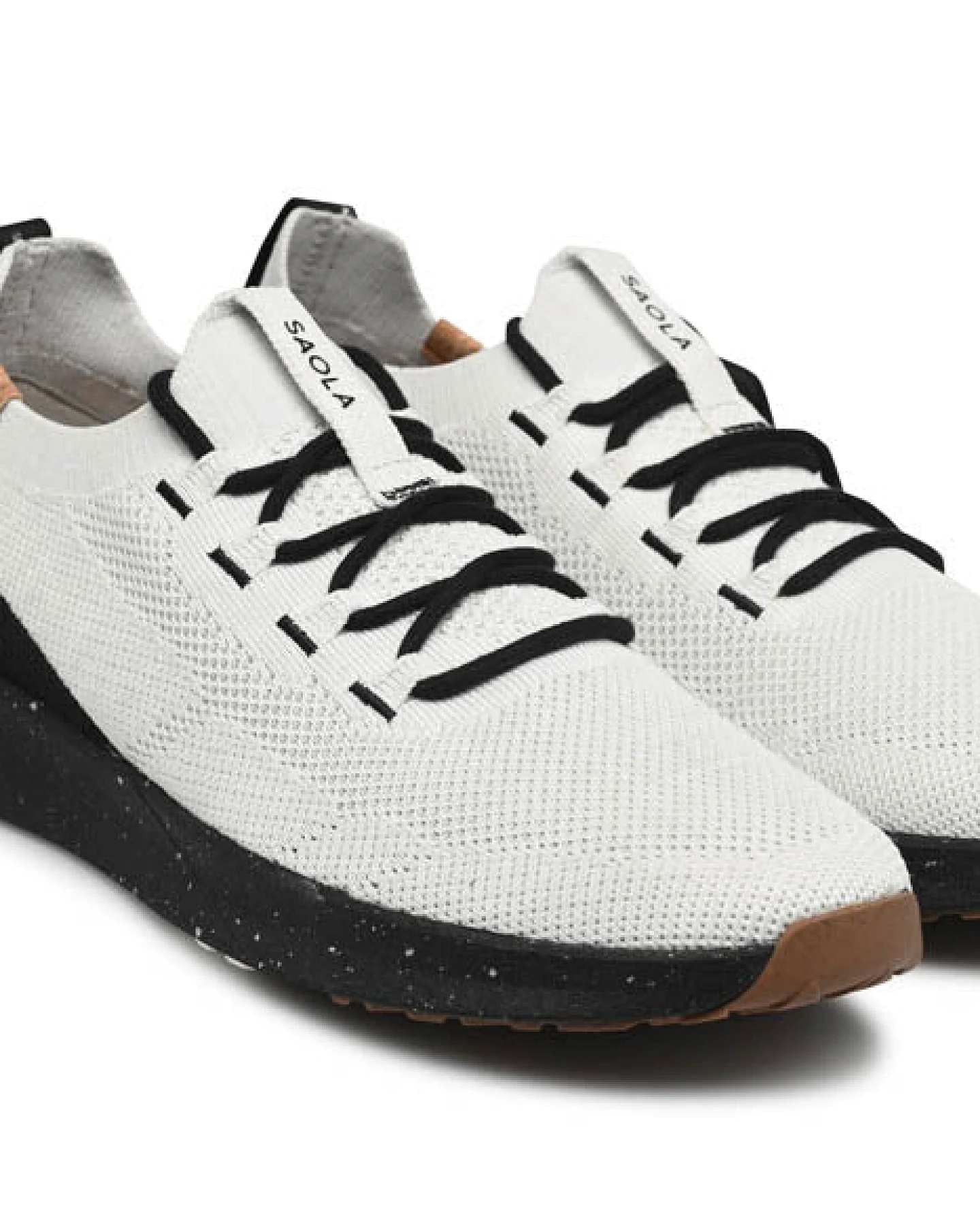 SAOLA Herren vegan Sneaker Herren Tsavo 3 Weiß Schwarz – Ansicht 2