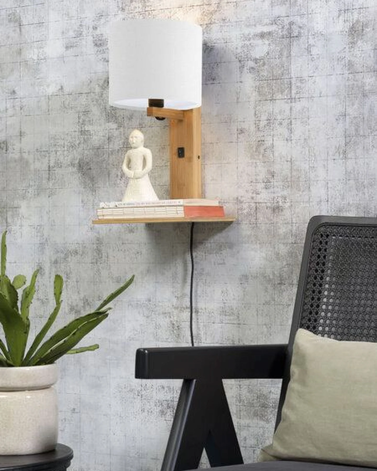 GOOD&MOJO Naturel Wandlampe Andes – Ansicht 3