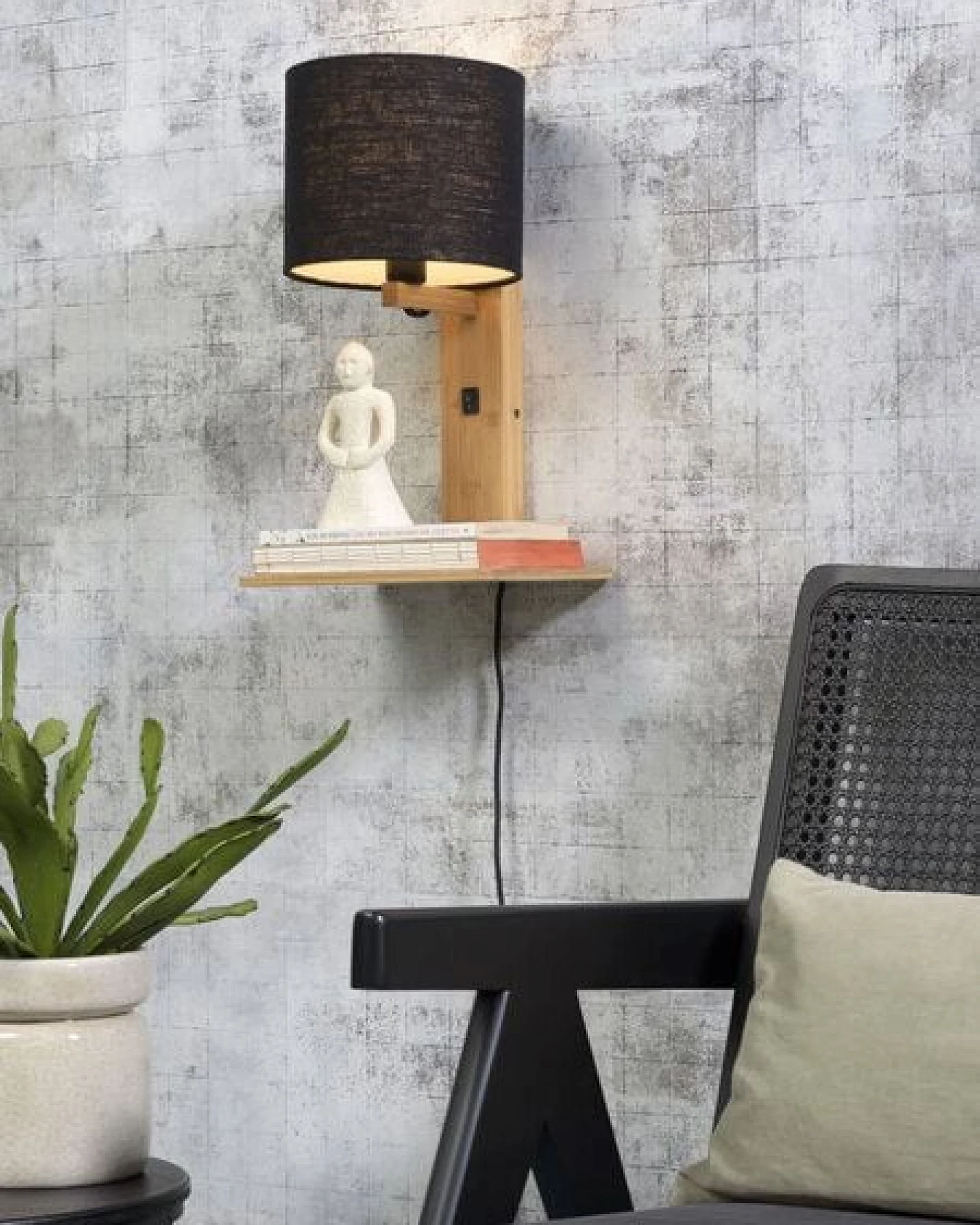 GOOD&MOJO Naturel Wandlampe Andes – Ansicht 4