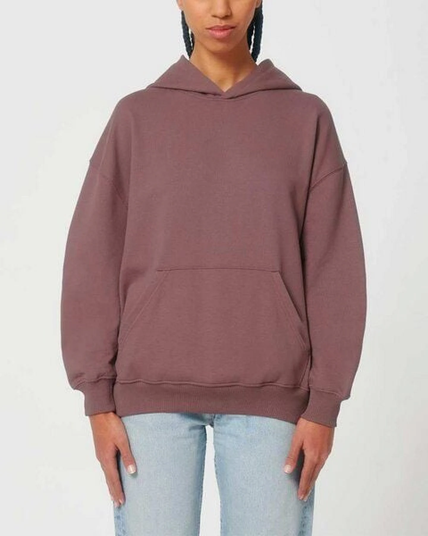 YTWOO Oversized Unisex Hoodie mit Kängurutasche, Dry, nachhaltig, Bio-Baumwolle – Ansicht 4