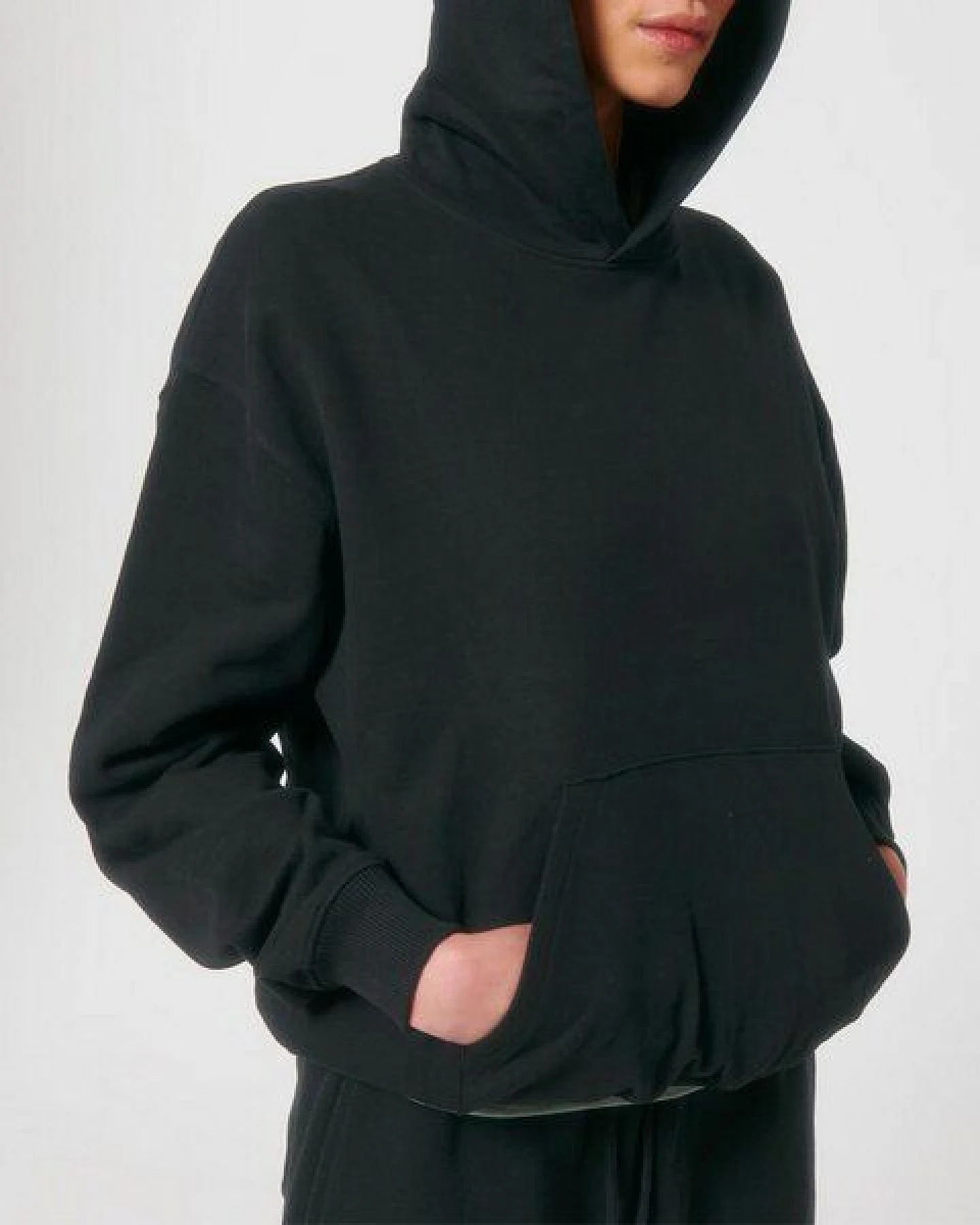 YTWOO Oversized Unisex Hoodie mit Kängurutasche, Dry, nachhaltig, Bio-Baumwolle – Ansicht 4