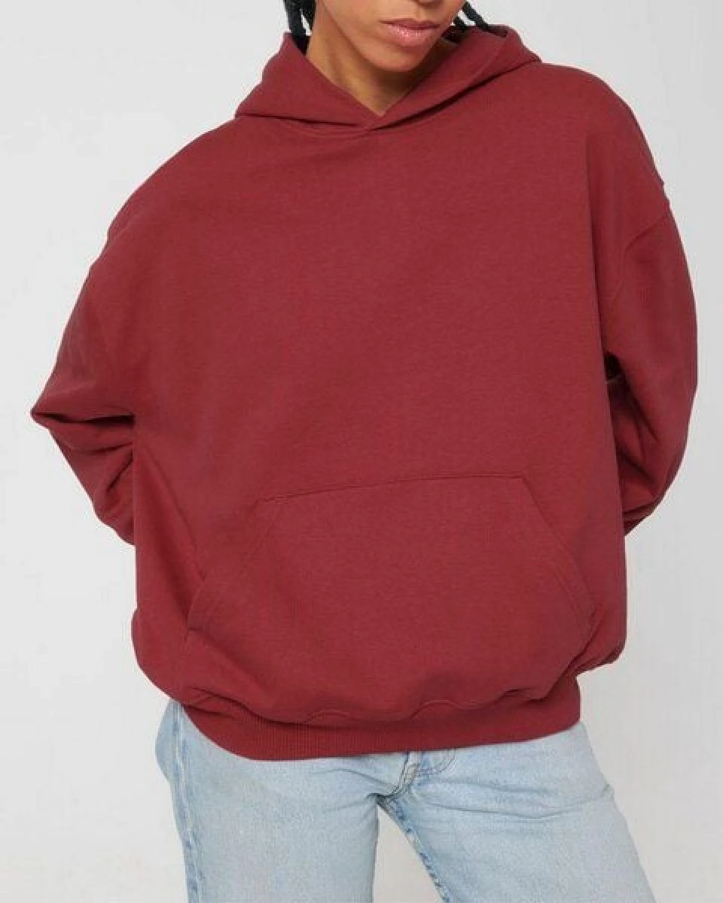 YTWOO Oversized Unisex Hoodie mit Kängurutasche, Dry, nachhaltig, Bio-Baumwolle – Ansicht 3