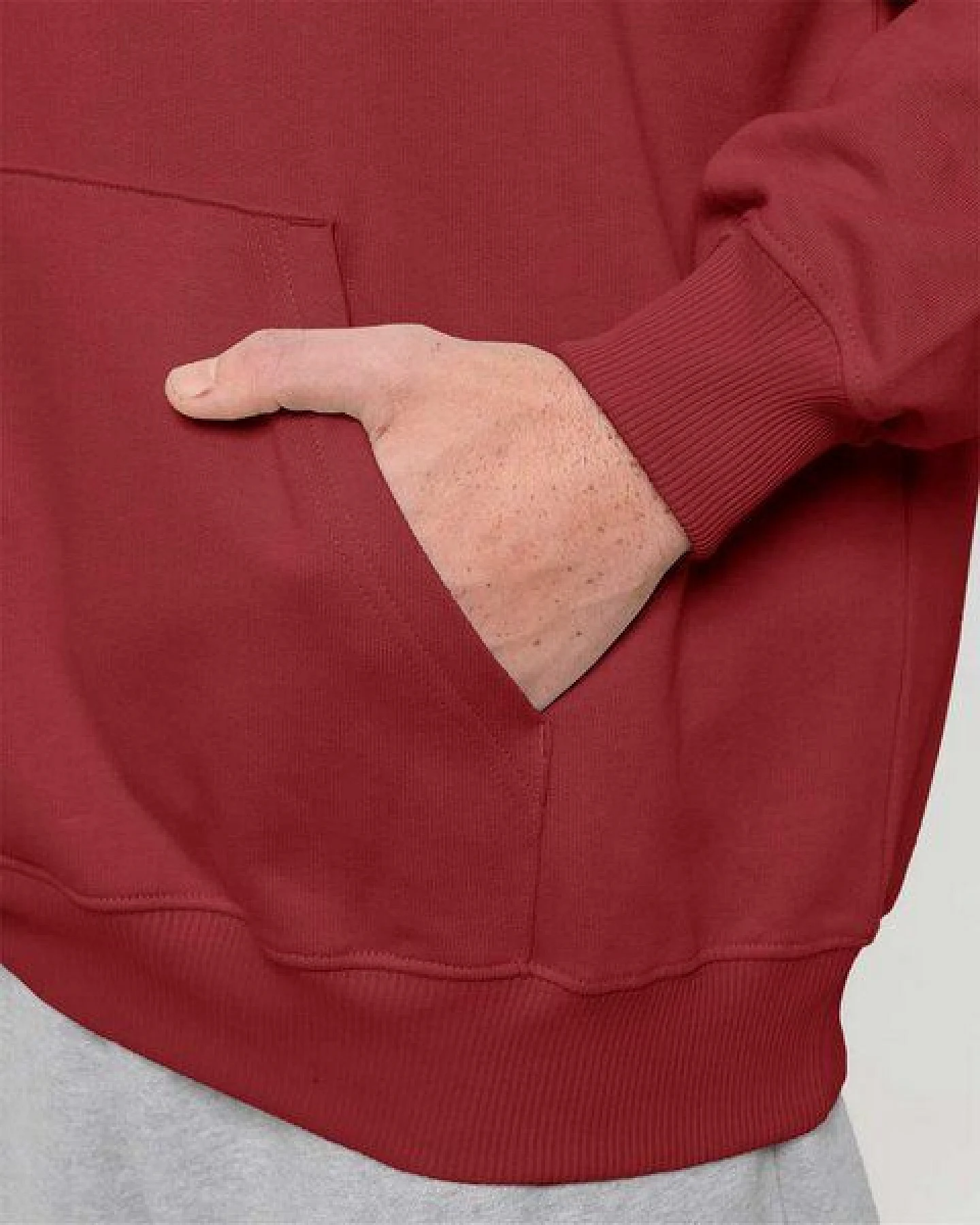 YTWOO Oversized Unisex Hoodie mit Kängurutasche, Dry, nachhaltig, Bio-Baumwolle – Ansicht 4