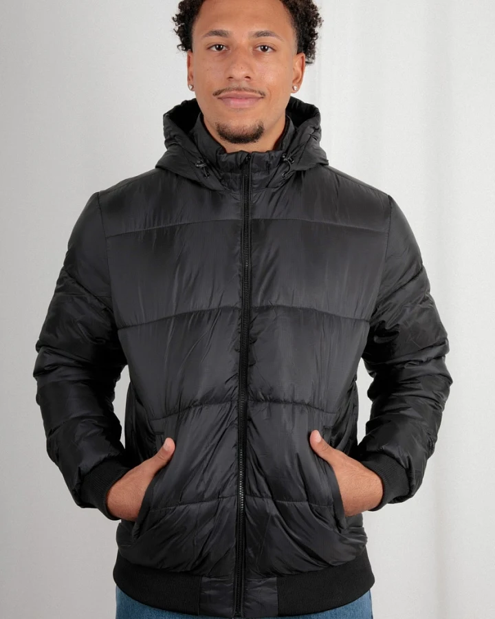 TORLAND Herren vegan Kapuzenjacke Unisex Mika Schwarz