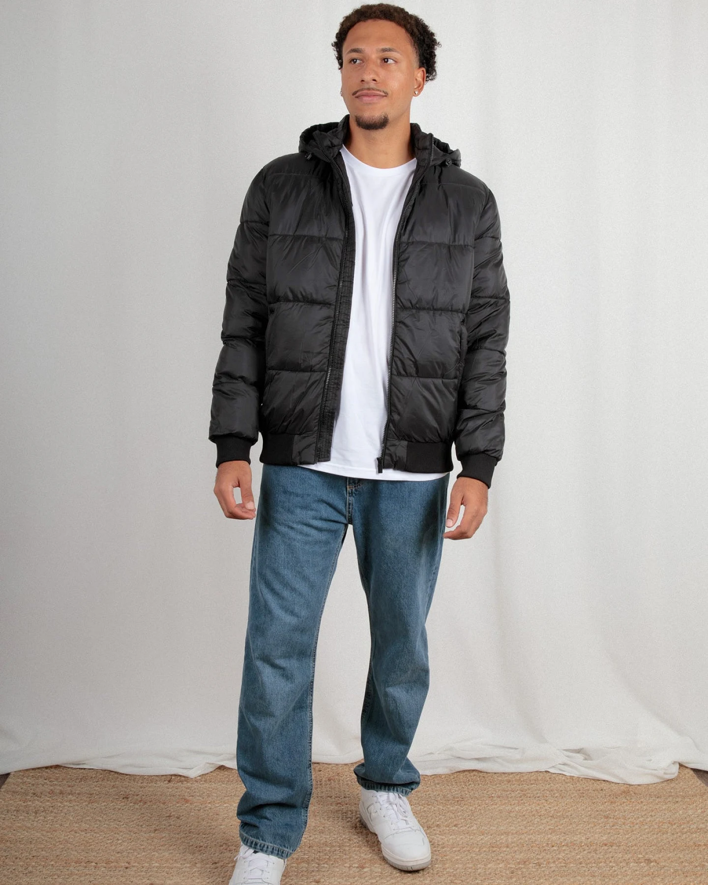 TORLAND Herren vegan Kapuzenjacke Unisex Mika Schwarz – Ansicht 2