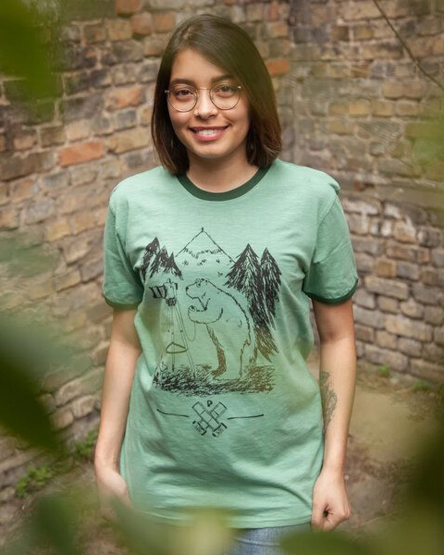 Bärnd Blitzbert - päfjes Ringer Unisex T-Shirt - Fair gehandelt aus Baumwolle Slub - Bio – Ansicht 2