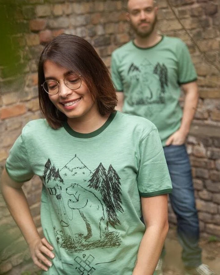 Bärnd Blitzbert - päfjes Ringer Unisex T-Shirt - Fair gehandelt aus Baumwolle Slub - Bio