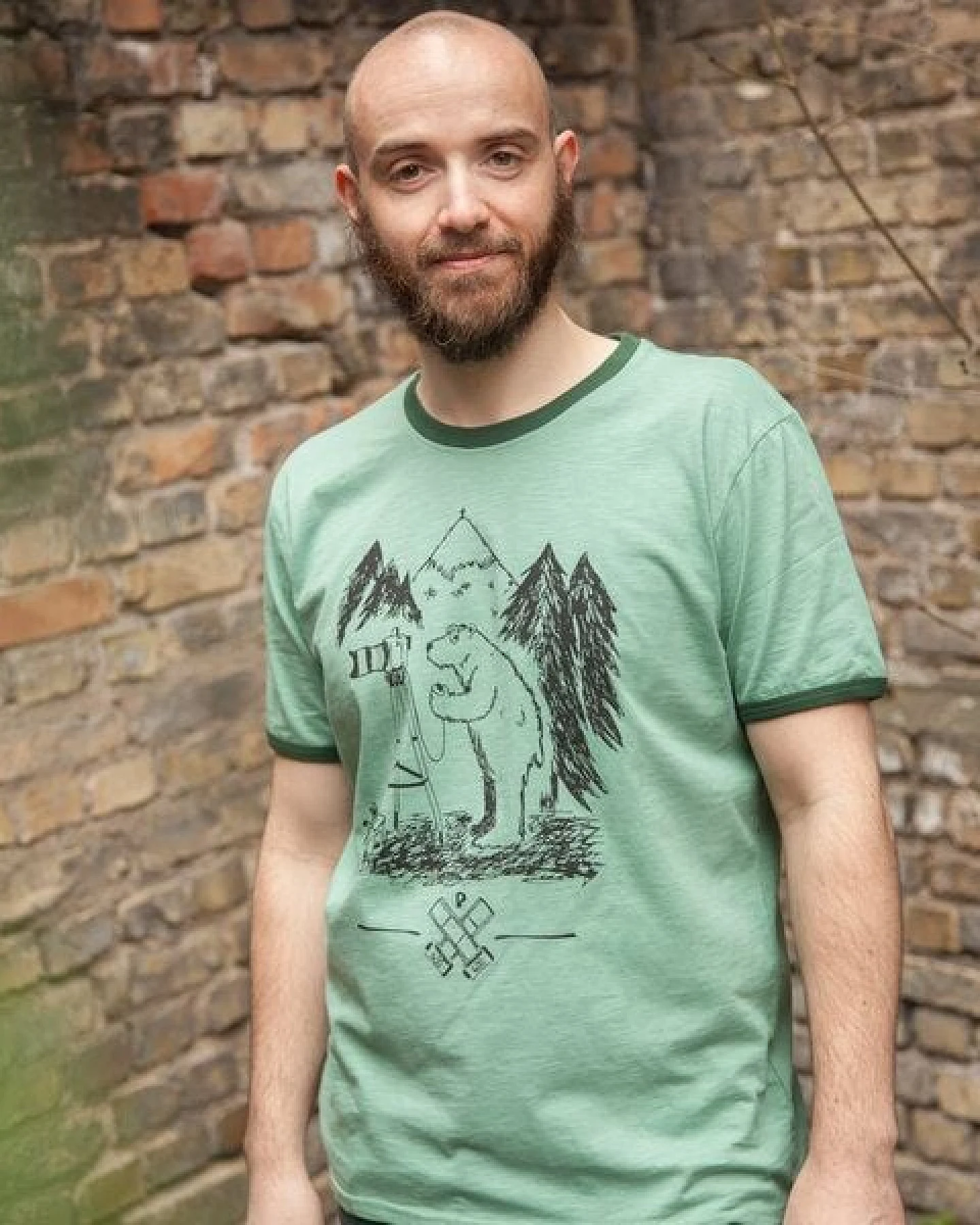 Bärnd Blitzbert - päfjes Ringer Unisex T-Shirt - Fair gehandelt aus Baumwolle Slub - Bio – Ansicht 3
