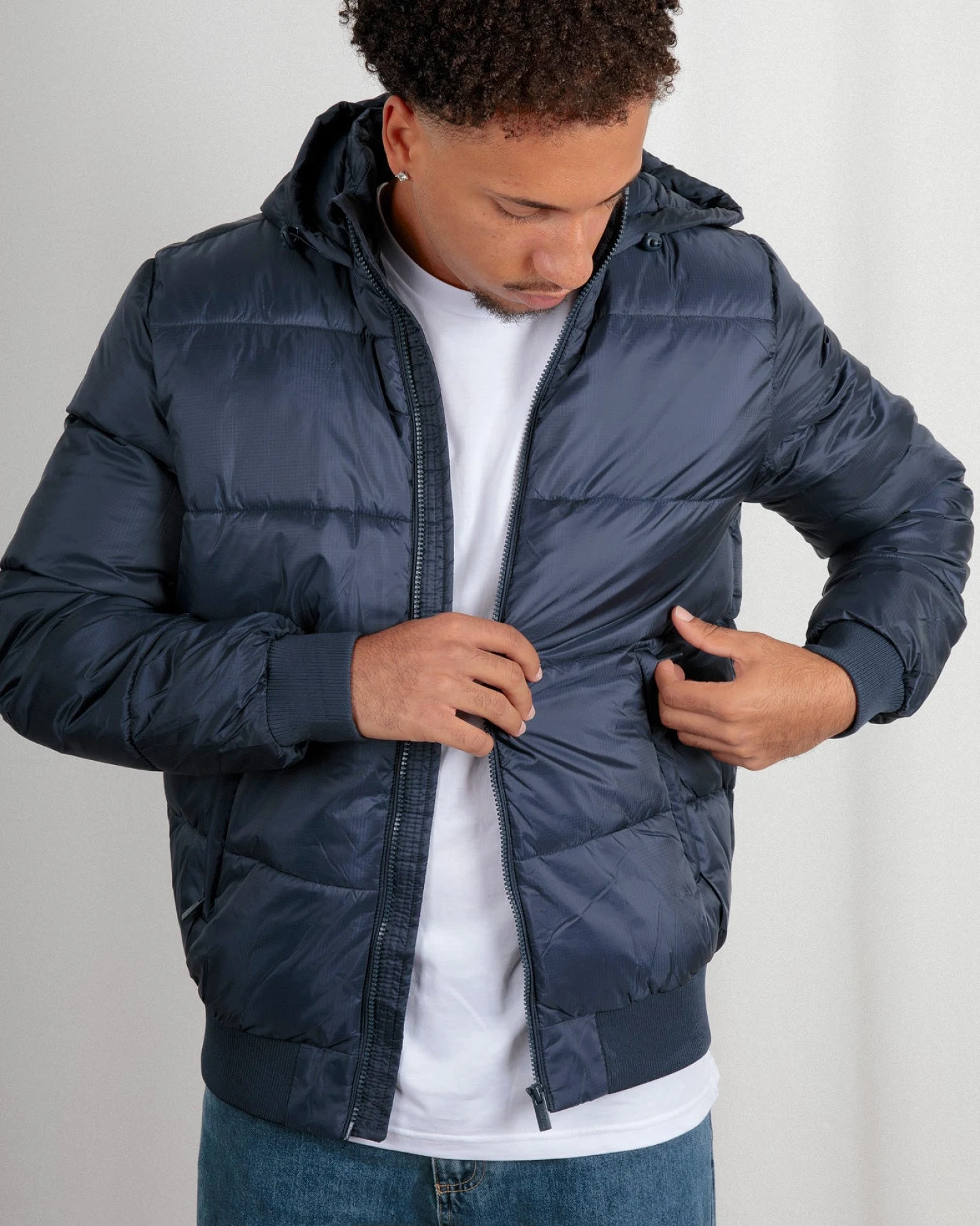 TORLAND Herren vegan Kapuzenjacke Unisex Mika French Navy – Ansicht 2