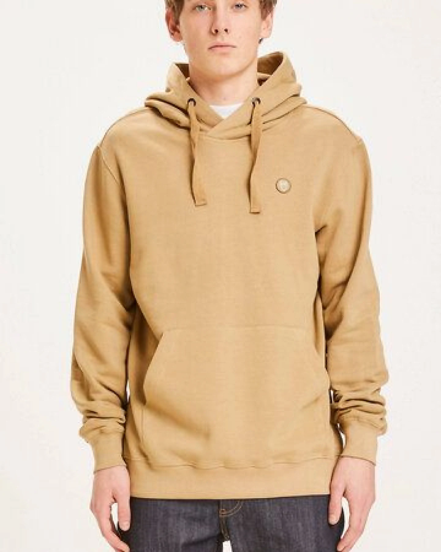 KnowledgeCotton Apparel Kapuzenpullover - Elm Hood Basic Badge Sweat GOTS Vegan – Ansicht 2