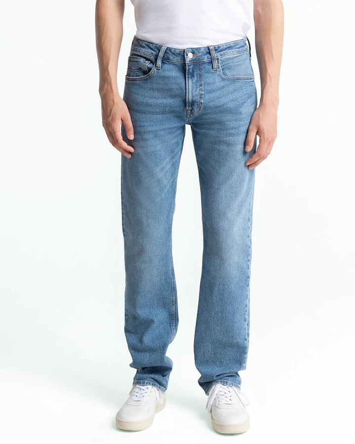 Kings of Indigo Herren vegan Jeans Ryan Sander Mid Washed Blau