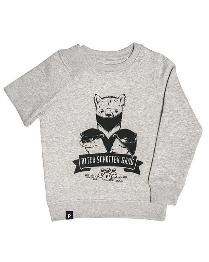 päfjes Otter Schotter Gang - Fair Wear Kinder Sweater - grau