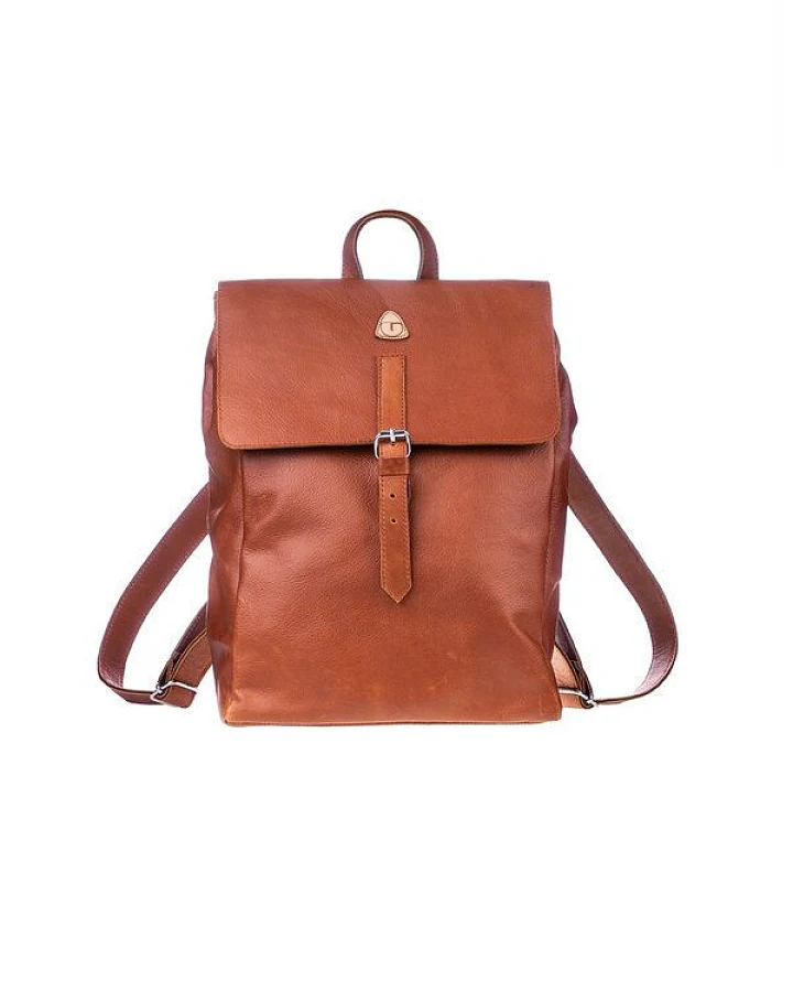 Ritagli di G Damen Leder Laptop Rucksack ALEXA für Studium oder Arbeit - 100% Made in Italy
