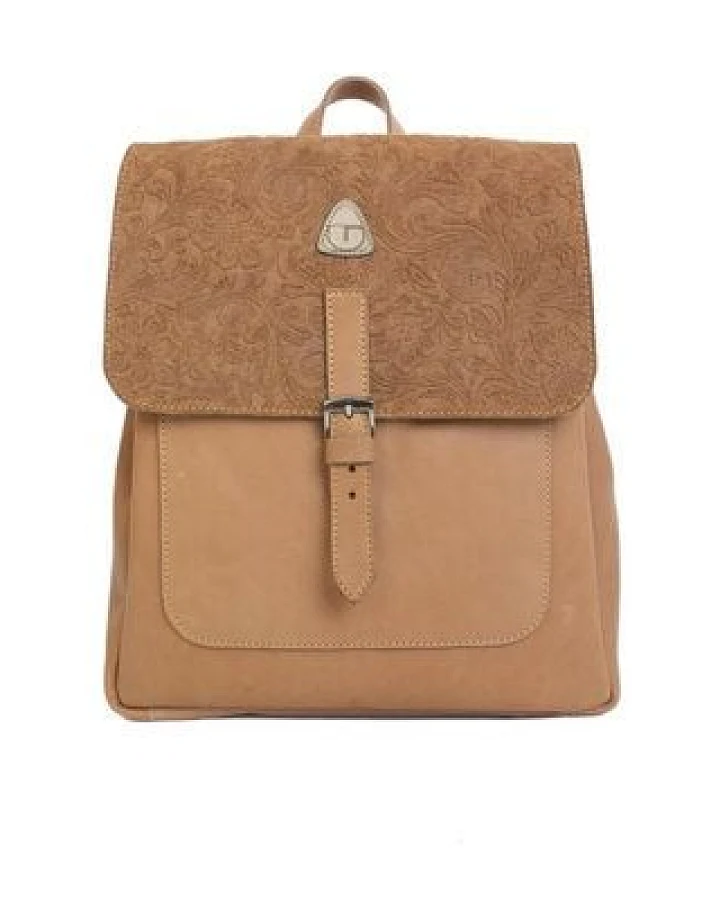 Ritagli di G Damen Handgefertigter Rucksack Modell ELY Leder (mittelgroß) 100% Made in Italy