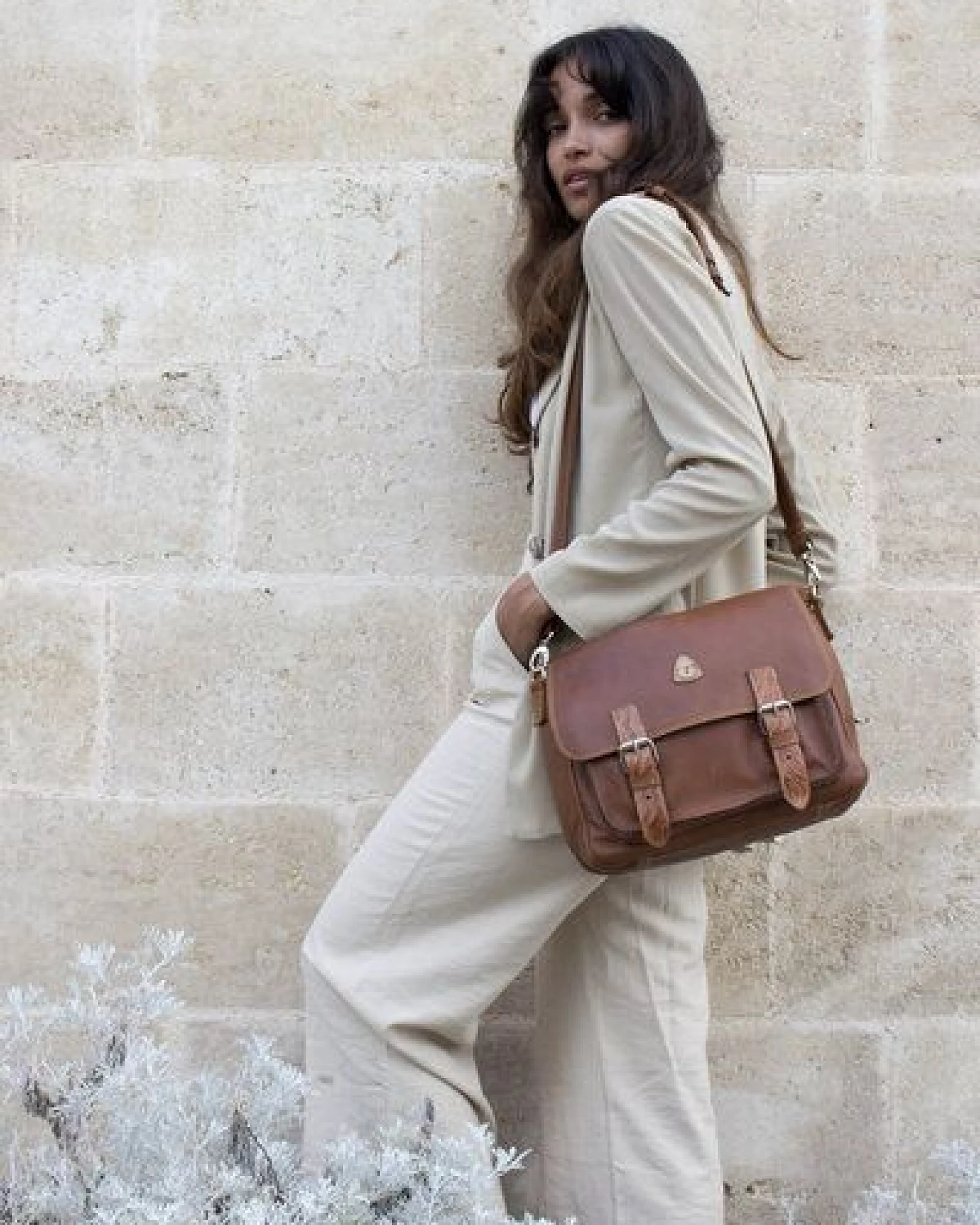 Ritagli di G Damen Messenger-bag NOA Leder - 100% Made in Italy – Ansicht 4