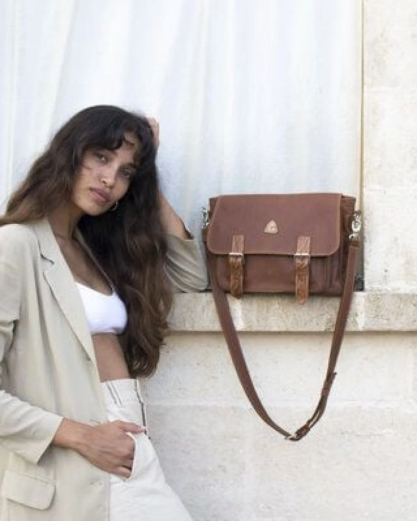Ritagli di G Damen Messenger-bag NOA Leder - 100% Made in Italy – Ansicht 2